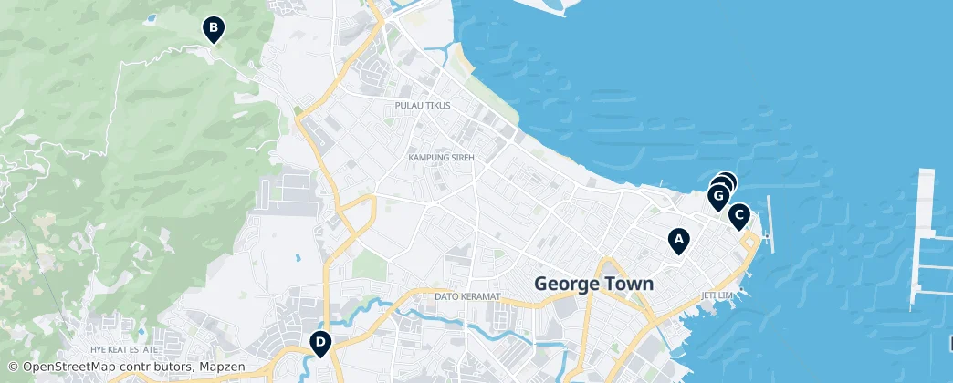 Map of Northeast Penang Island District