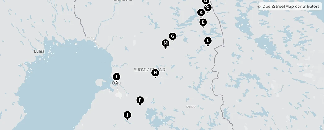 Map of North Ostrobothnia