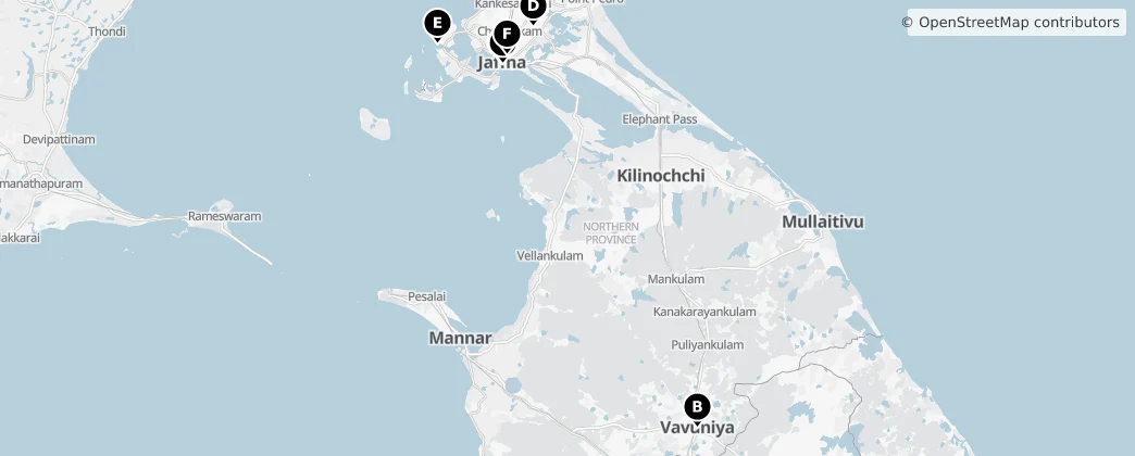 Map of Northern Province