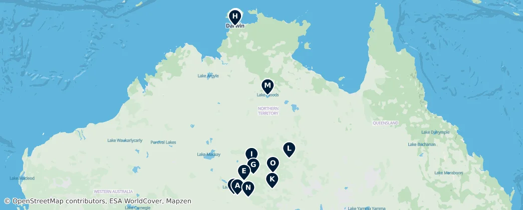 Map of Northern Territory