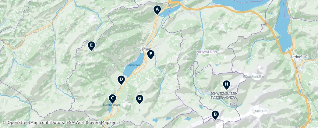 Map of Obwalden