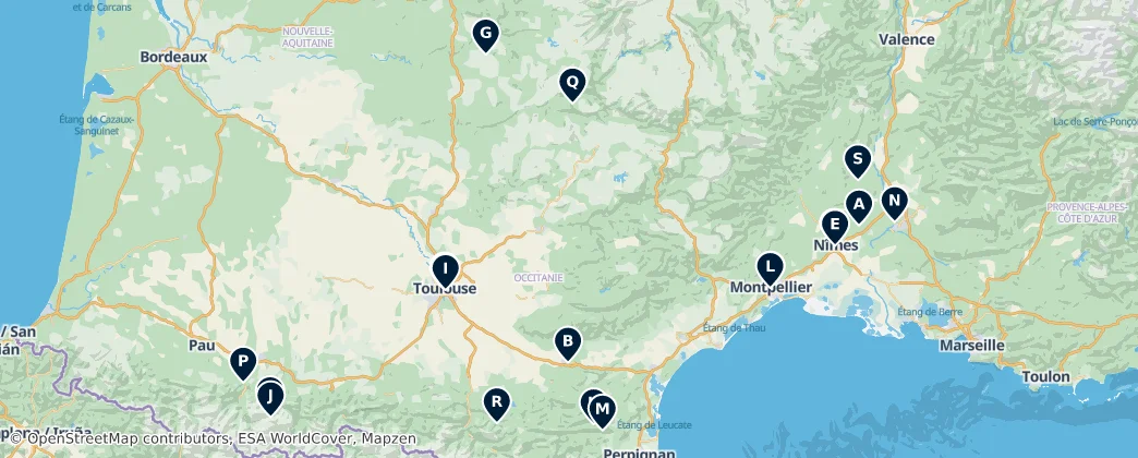 Map of Occitania