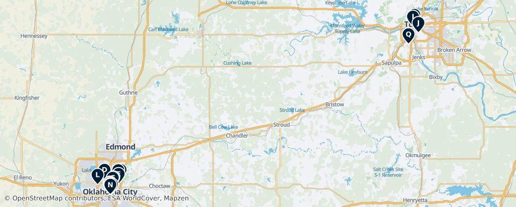 Map of Oklahoma