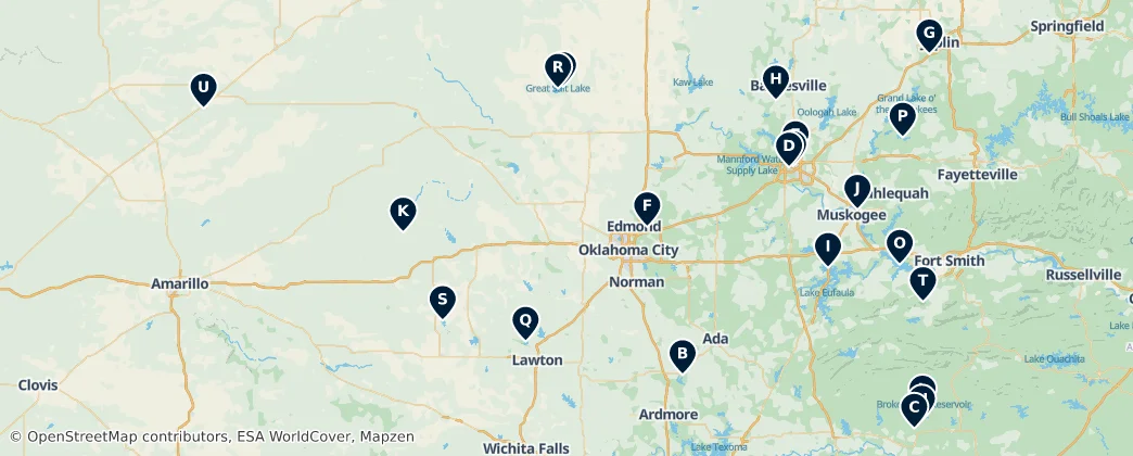 Map of Oklahoma