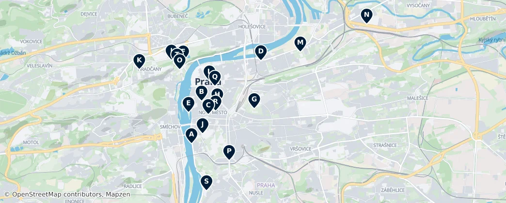 Map of Prague