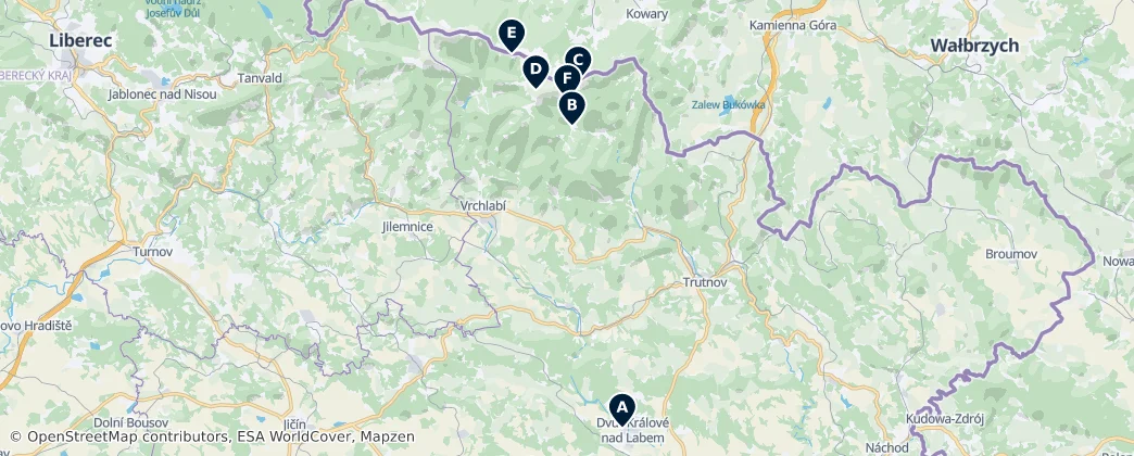 Map of Trutnov District