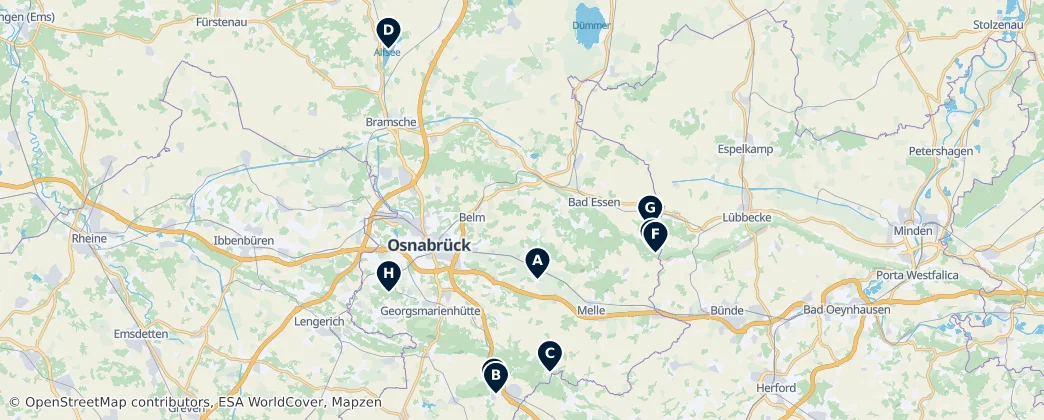 Map of Osnabrück