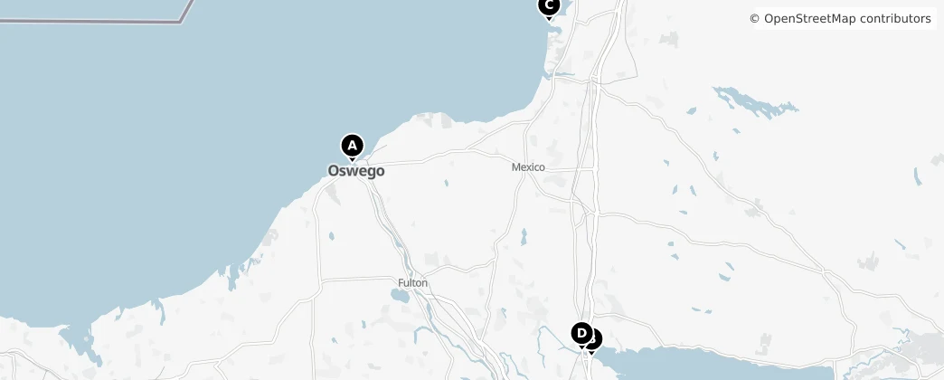 Map of Oswego County, New York