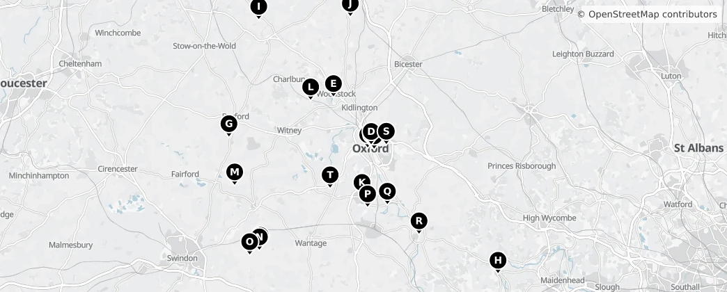 Map of Oxfordshire