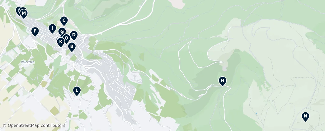 Map of Parco Regionale del Monte Subasio