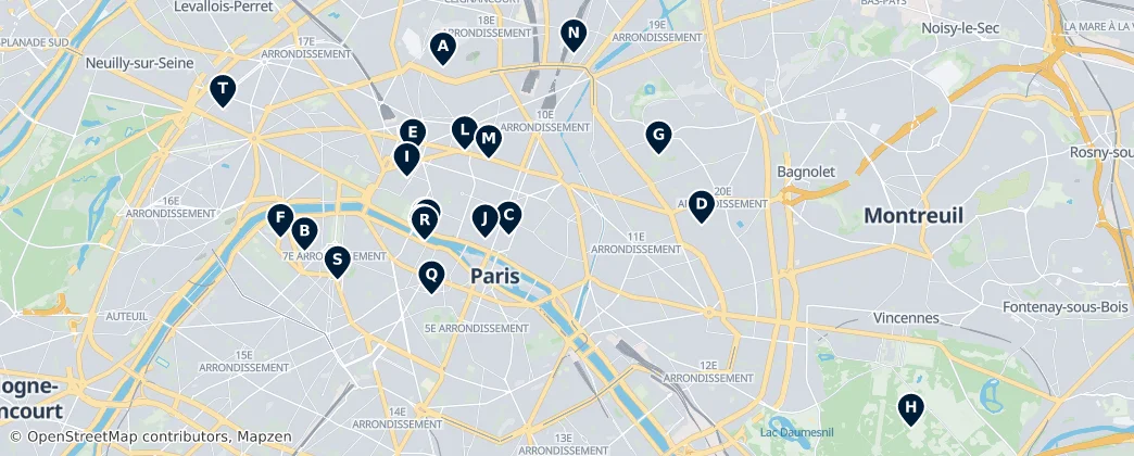 Map of Paris