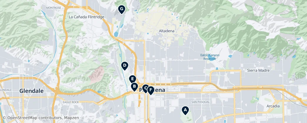 Map of Pasadena