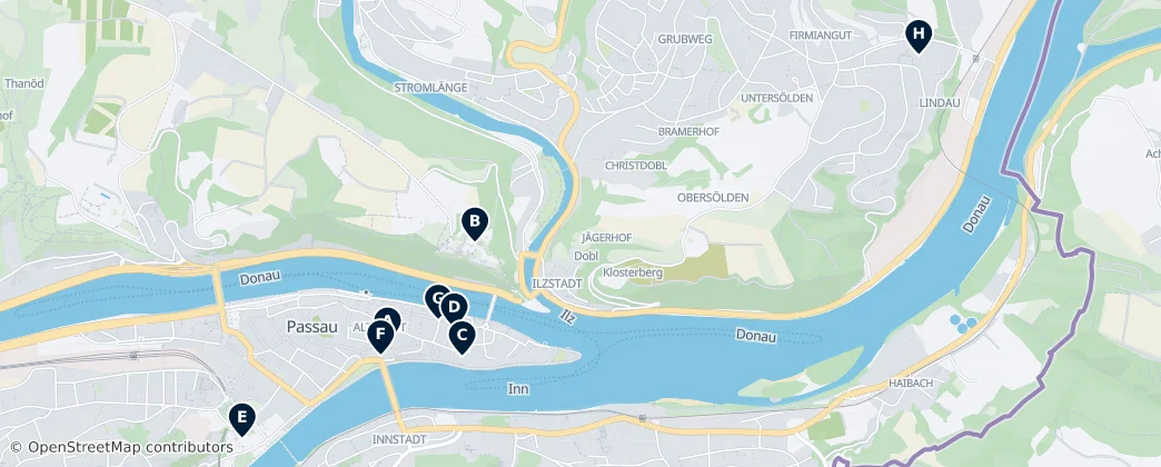 Map of Passau