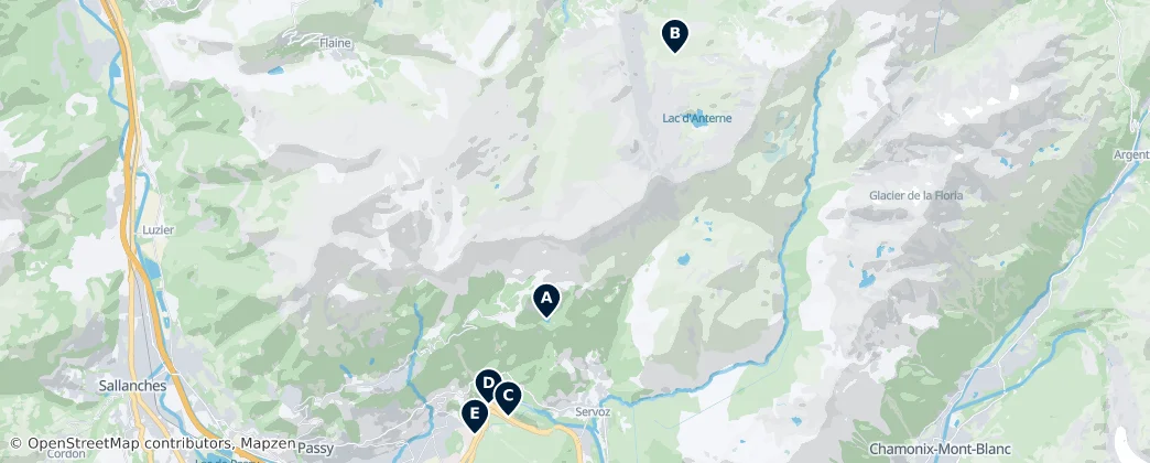 Map of Passy, Haute-Savoie