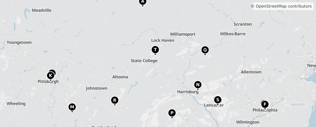 Map of Pennsylvania