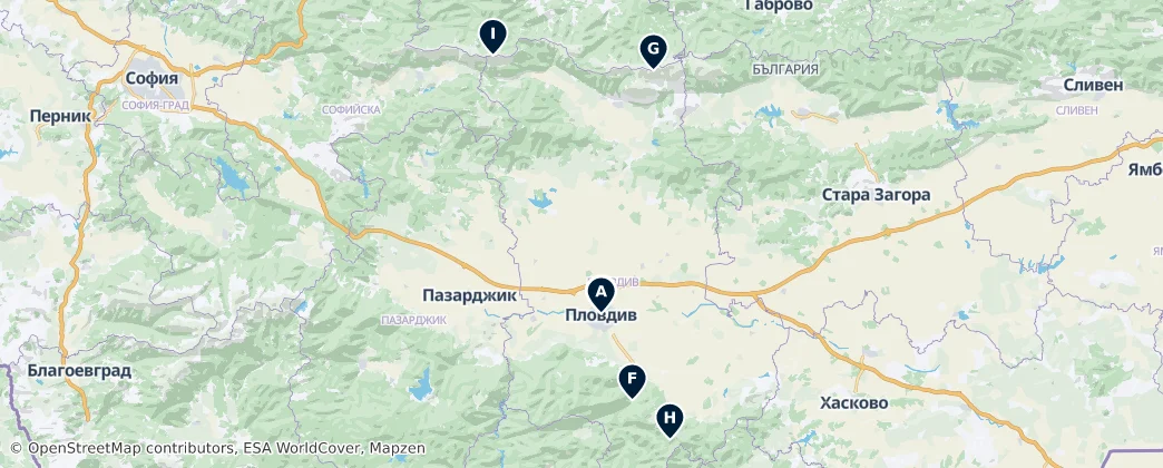 Map of Plovdiv