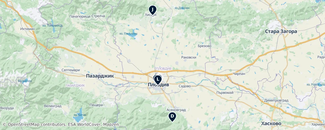 Map of Plovdiv