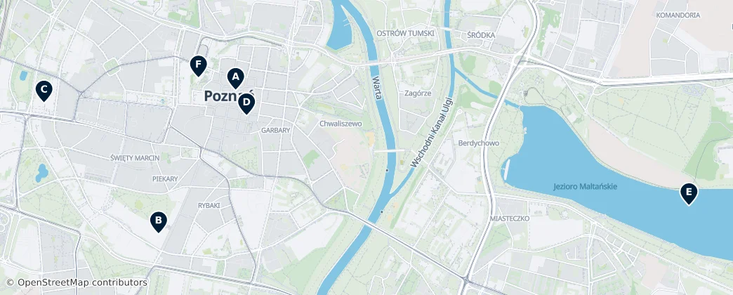 Map of Poznań