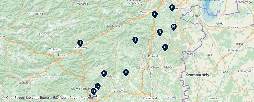 Map of Prealps East of the Mur