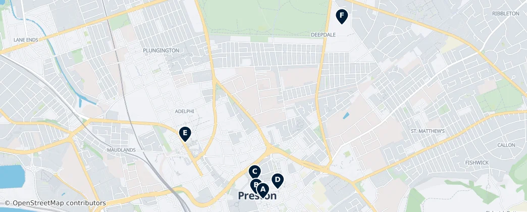 Map of Preston
