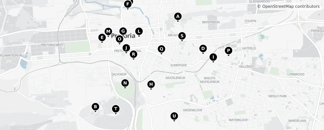 Map of Pretoria