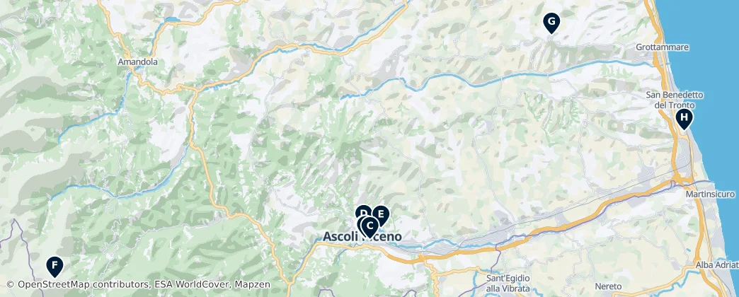 Map of Province of Ascoli Piceno