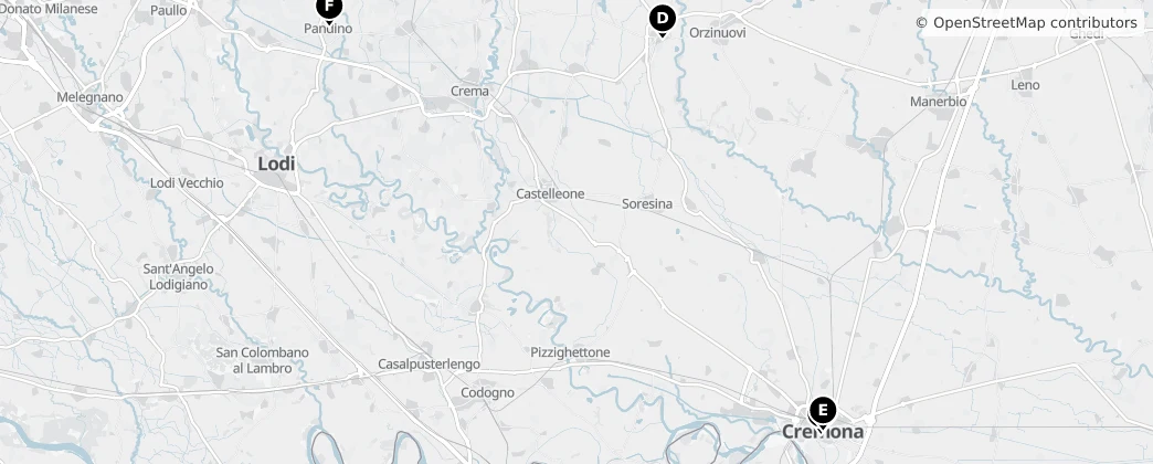Map of Province of Cremona