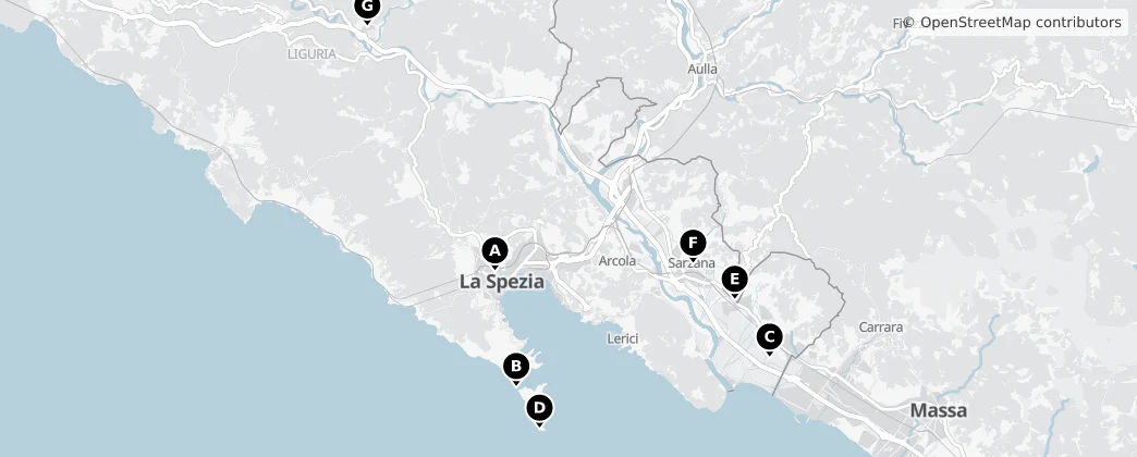 Map of Province of La Spezia