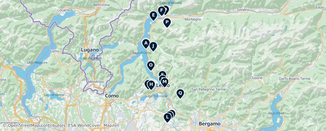 Map of Province of Lecco
