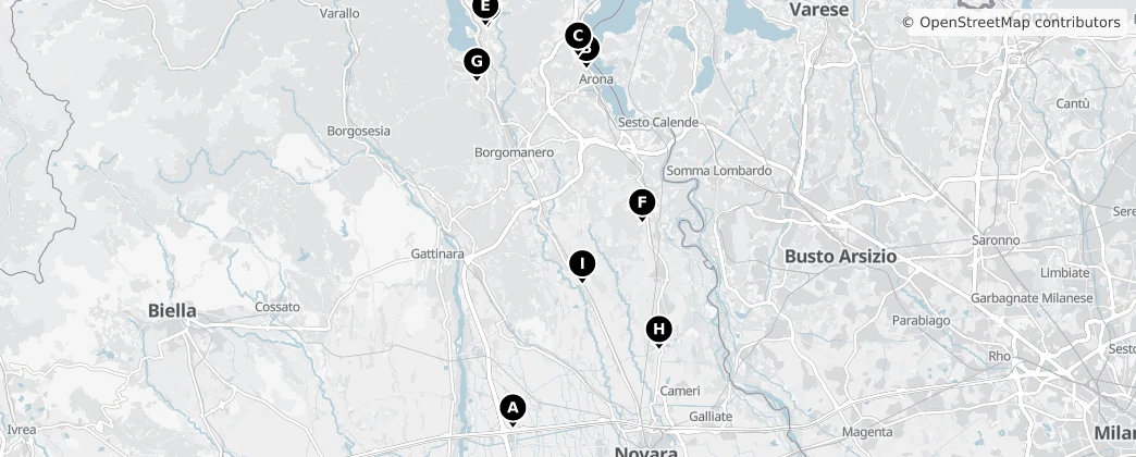 Map of Province of Novara