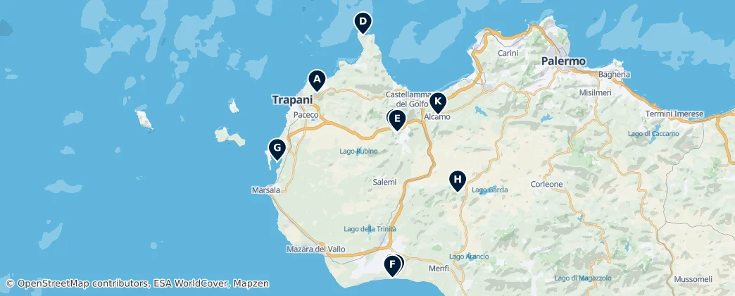 Map of Trapani