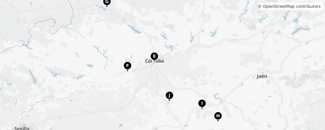 Map of Province of Córdoba