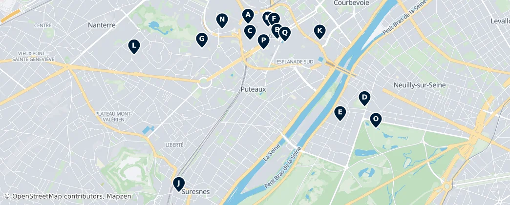 Map of Puteaux