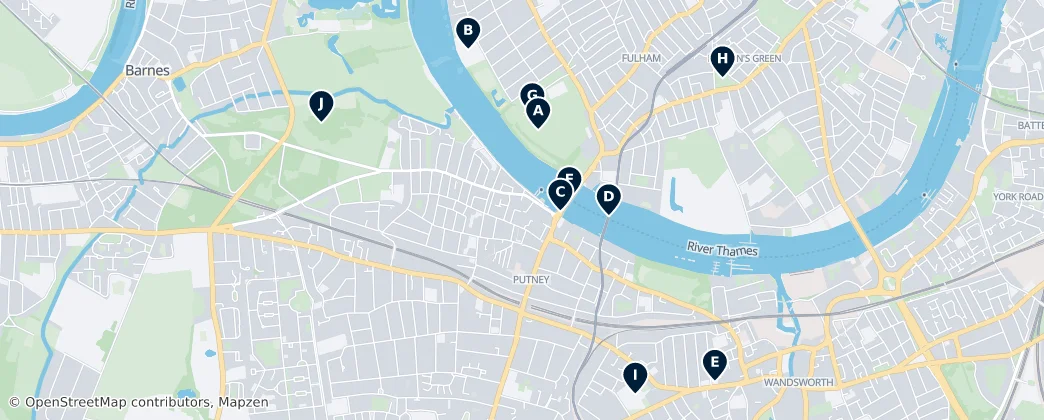 Map of Putney