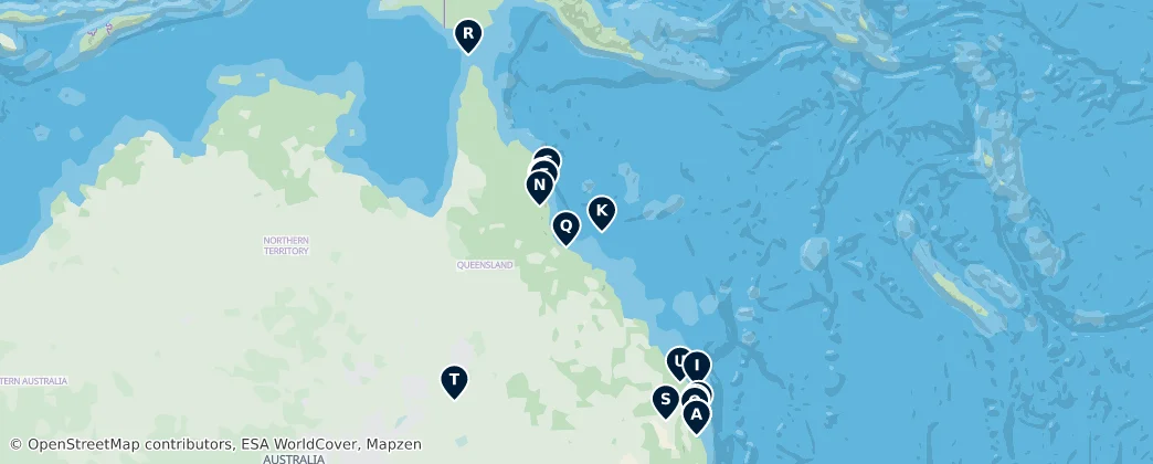 Map of Queensland