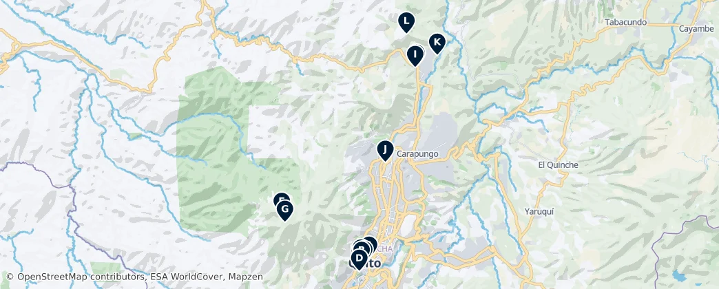 Map of Quito