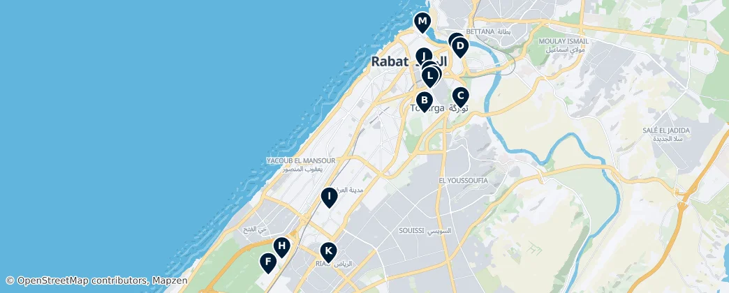 Map of Rabat