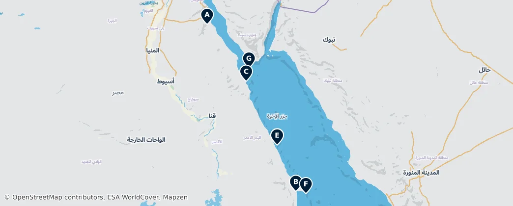 Map of Red Sea