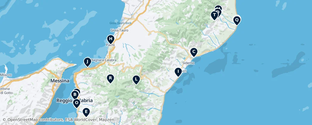 Map of Reggio Calabria