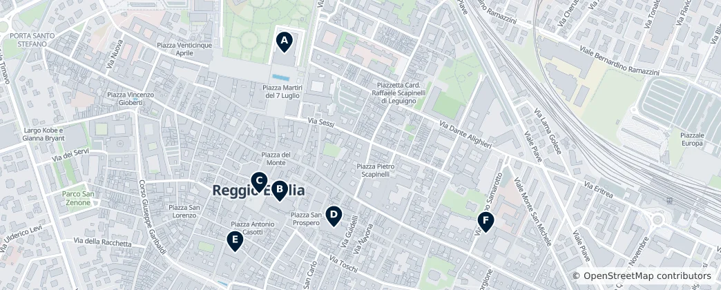 Map of Reggio nell'Emilia