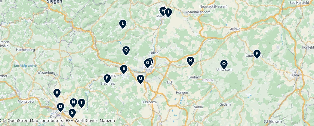 Map of Giessen