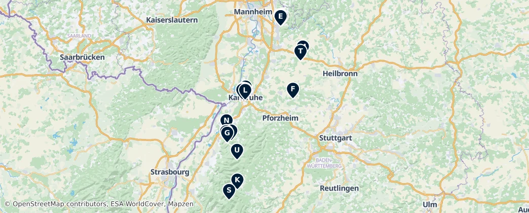Map of Karlsruhe