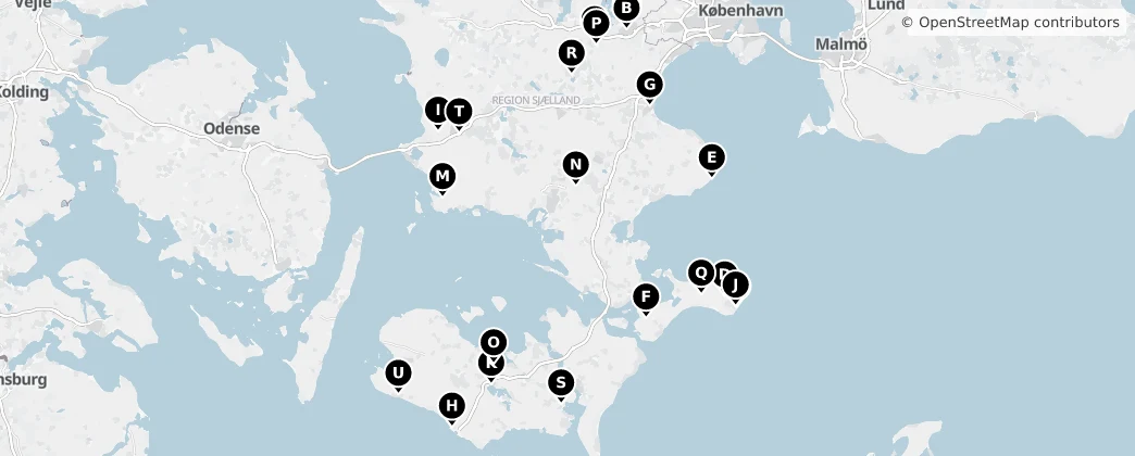 Map of Region Zealand
