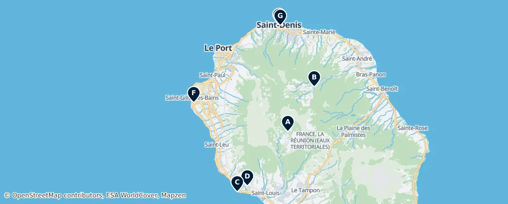 Map of Réunion