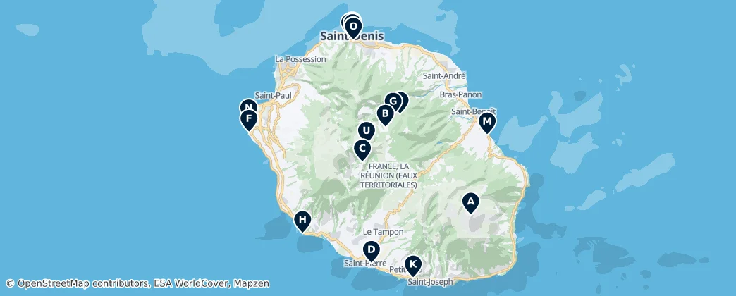 Map of Réunion