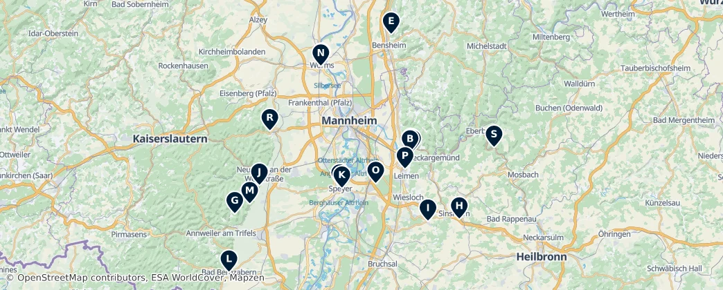Map of Rhine-Neckar