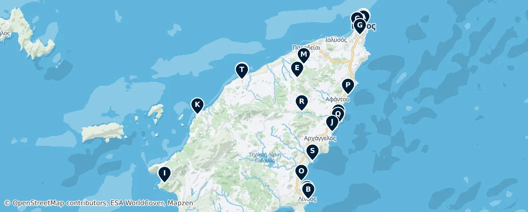 Map of Rhodes