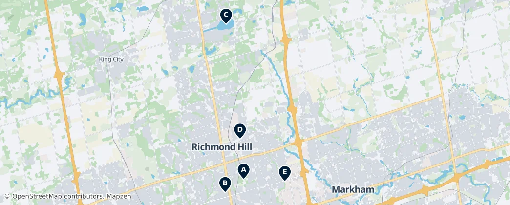 Map of Richmond Hill