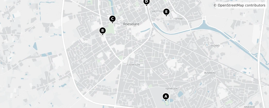 Map of Roeselare