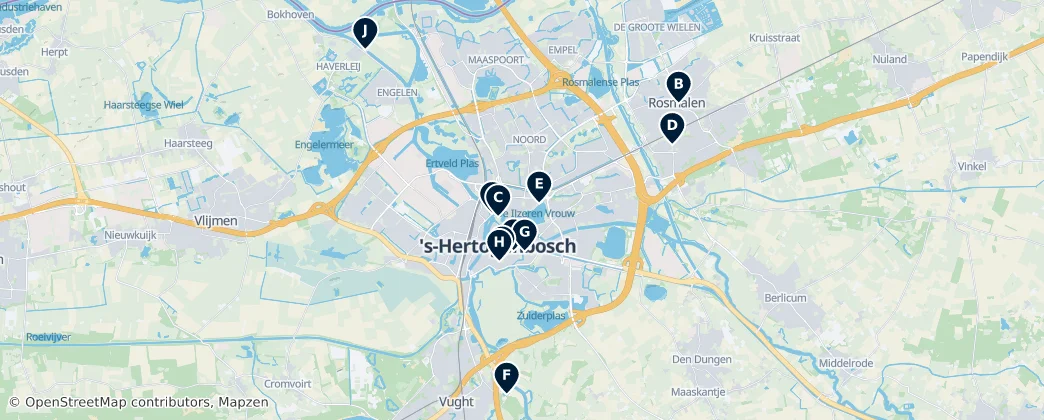 Map of 's-Hertogenbosch